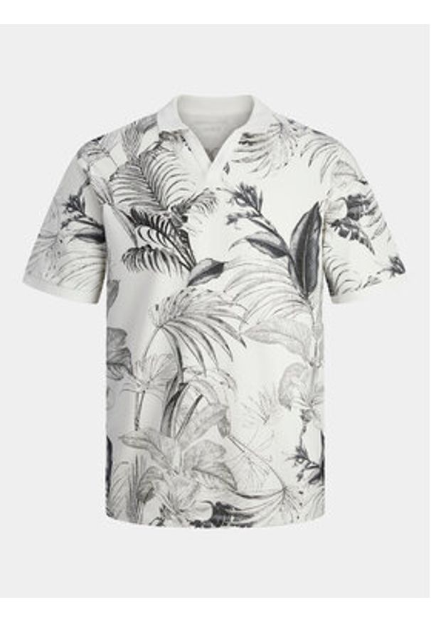 Jack & Jones - Jack&Jones Polo Guru 12250733 Biały Standard Fit. Typ kołnierza: polo. Kolor: biały. Materiał: bawełna