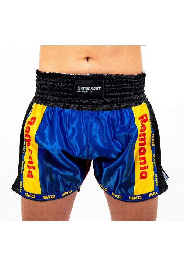 KNOCKOUT - Krótkie KickBox Knockout Rumunia. Kolor: wielokolorowy. Długość: krótkie