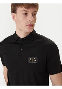 Armani Exchange Polo XM002232 AF10364 UC001 Czarny Regular Fit. Typ kołnierza: polo. Kolor: czarny. Materiał: bawełna #5