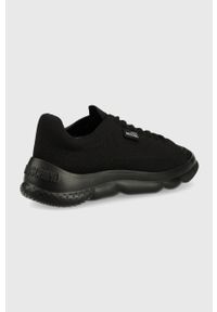 Love Moschino sneakersy kolor czarny. Nosek buta: okrągły. Zapięcie: sznurówki. Kolor: czarny. Materiał: guma. Obcas: na platformie #2