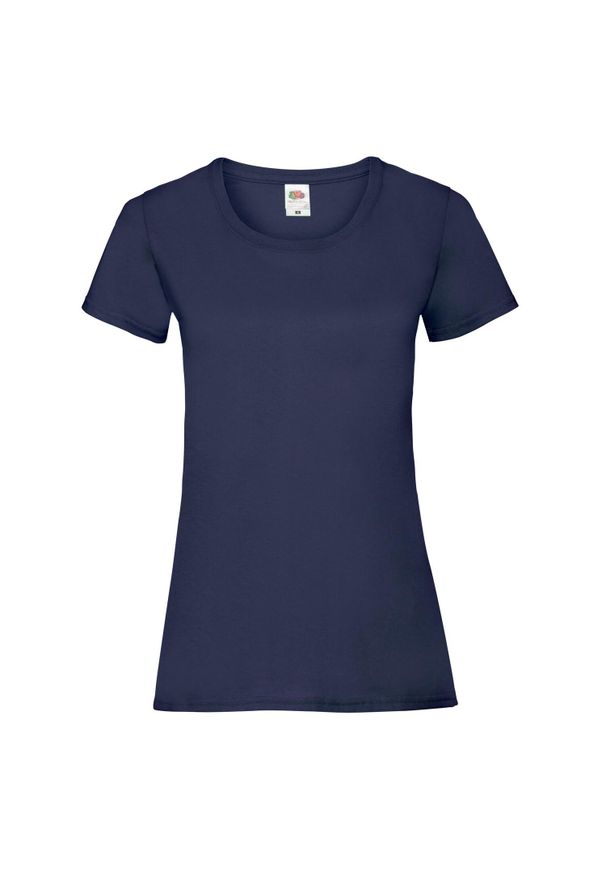 FRUIT OF THE LOOM - Koszulka Damska Valueweight. Kolor: niebieski. Sport: turystyka piesza