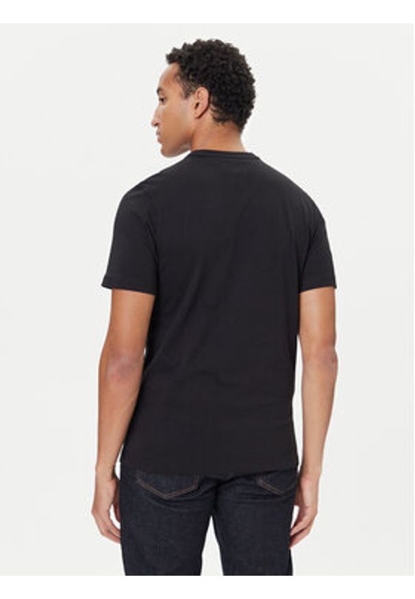 TOMMY HILFIGER - Tommy Hilfiger T-Shirt MW0MW40011 Czarny Regular Fit. Kolor: czarny. Materiał: bawełna