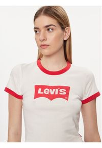 Levi's® T-Shirt Graphic Ringer A3523-0061 Biały Slim Fit. Kolor: biały. Materiał: bawełna