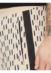 Karl Lagerfeld - KARL LAGERFELD Spodnie dresowe 705077 542951 Beżowy Regular Fit. Kolor: beżowy. Materiał: bawełna #3