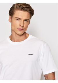 Hugo T-Shirt Dero222 50466158 Biały Regular Fit. Kolor: biały. Materiał: bawełna