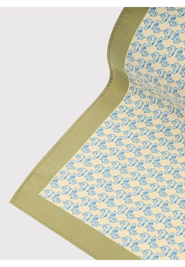 Pako Lorente - PAKO LORENTE – Zielona poszetka w rekiny. Kolor: zielony. Materiał: poliester