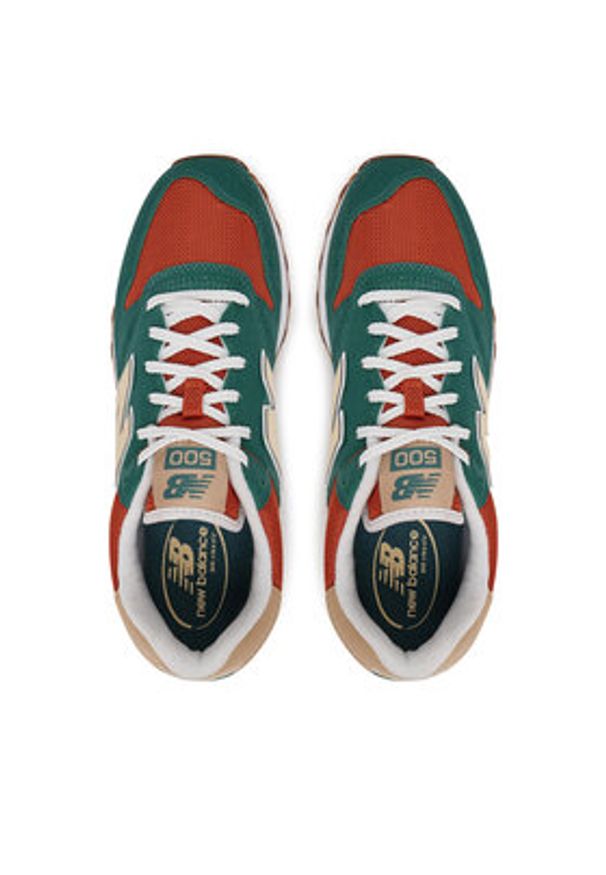 New Balance Sneakersy GM500TPW Zielony. Kolor: zielony. Materiał: skóra, zamsz