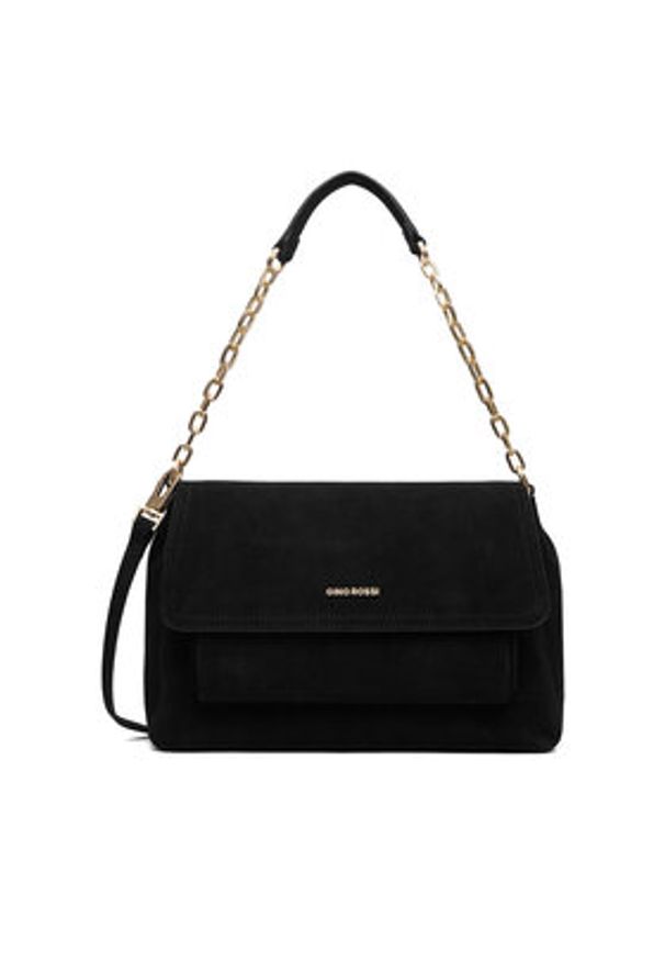 Gino Rossi - GINO ROSSI Torebka EO-LA224-19145 Czarny. Kolor: czarny. Materiał: zamszowe, skórzane