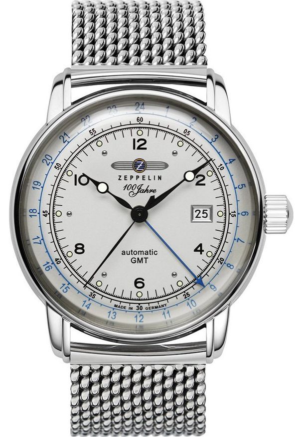 Zegarek Zeppelin Zegarek męski Zeppelin 8666M-1 srebrny. Kolor: srebrny