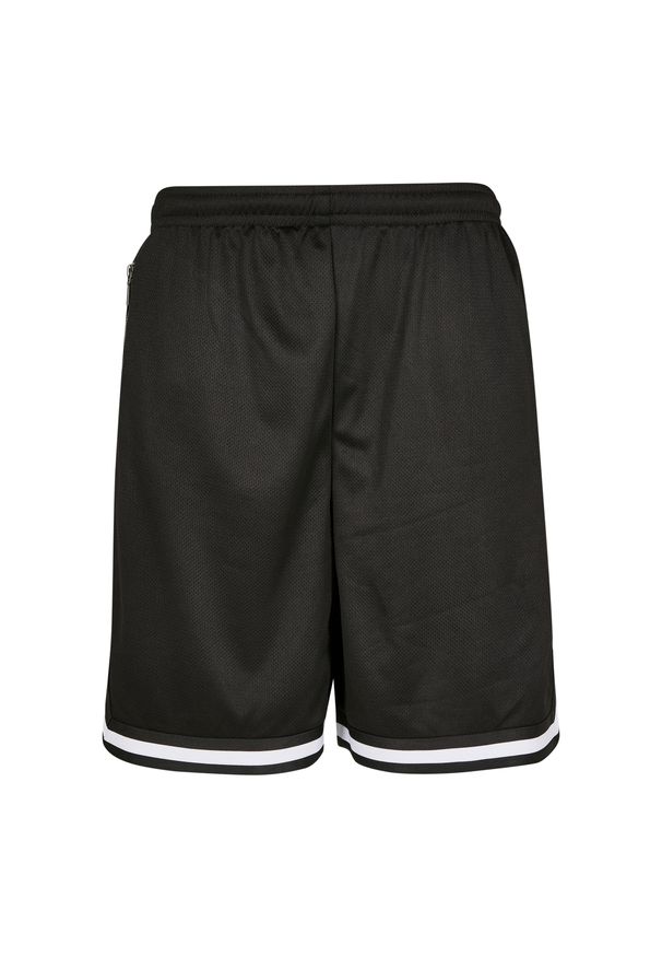 Szorty męskie Urban Classics Stripes Mesh premium. Kolor: czarny. Materiał: mesh