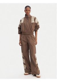 Adidas - adidas Bluza Blocked Washed KD8787 Brązowy Oversize. Kolor: brązowy. Materiał: syntetyk #4