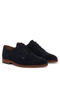 TOMMY HILFIGER - Tommy Hilfiger Półbuty Hilfiger Suede Dress Shoe FM0FM05776 Granatowy. Kolor: niebieski. Materiał: skóra, zamsz #2