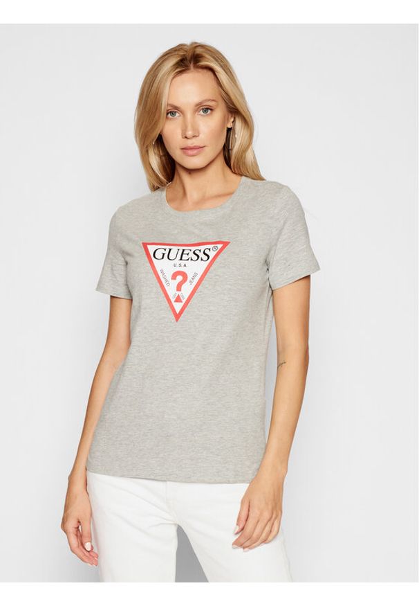 Guess T-Shirt Original W1YI1B I3Z11 Szary Boxy Fit. Kolor: szary. Materiał: bawełna