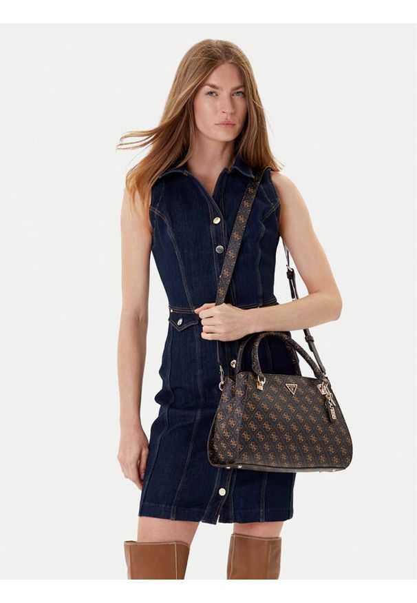 Guess Torebka Noelle II HWQG96 72070 Brązowy. Kolor: brązowy. Materiał: skórzane