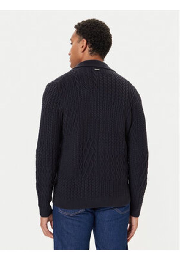 Guess Kardigan M5BR43 Z2ZK2 Granatowy Regular Fit. Kolor: niebieski. Materiał: syntetyk