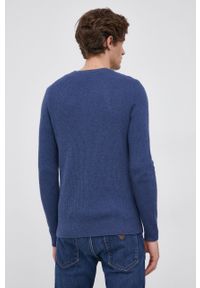 Sisley Sweter z domieszką wełny męski kolor granatowy. Okazja: na co dzień. Kolor: niebieski. Materiał: wełna. Długość rękawa: długi rękaw. Długość: długie. Styl: casual #5