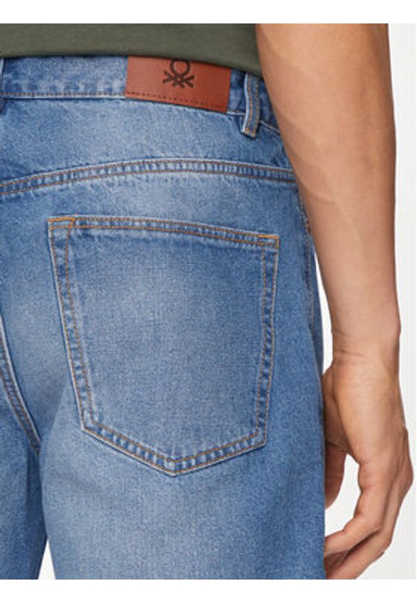United Colors of Benetton - United Colors Of Benetton Szorty jeansowe 4IPCU900K Niebieski Slim Fit. Kolor: niebieski. Materiał: bawełna