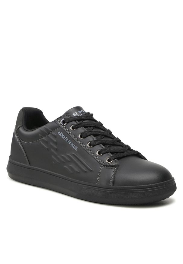 Sneakersy Armata di Mare AMUW22M223 Black. Kolor: czarny. Materiał: skóra