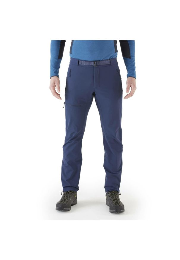 Spodnie softshellowe męskie Rab Incline AS Pants. Kolor: niebieski. Sport: turystyka piesza