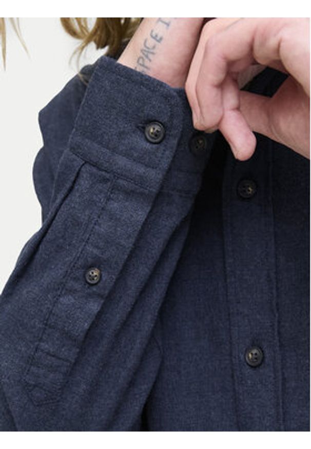 Jack & Jones Koszula Classic Melange 12278416 Granatowy Regular Fit. Kolor: niebieski. Materiał: bawełna
