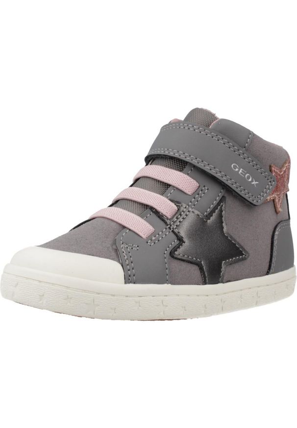 Geox - Buty GEOX B GISLI GIRL Szary. Kolor: szary. Materiał: tkanina, syntetyk. Sport: turystyka piesza