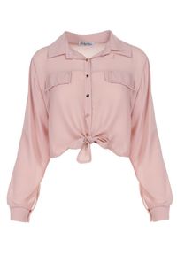 Born2be - Różowa Koszula Viviciane. Kolor: różowy. Materiał: jeans. Długość rękawa: długi rękaw. Długość: długie #3