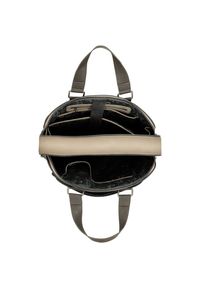 Brązowa Aktówka Anekke Elegancka Damska Torba Na Laptopa. Kolor: brązowy. Wzór: haft, napisy. Styl: elegancki #3