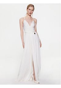 Elisabetta Franchi Sukienka wieczorowa AB-430-32E2-V700 Biały Regular Fit. Kolor: biały. Styl: wizytowy #5