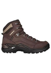 Buty trekkingowe męskie Lowa Renegade Mid Gtx. Wysokość cholewki: za kostkę. Zapięcie: sznurówki. Kolor: brązowy. Materiał: skóra. Szerokość cholewki: normalna