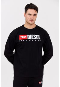 Diesel - DIESEL Czarny longsleeve męski T-BOXT-LS-DIV. Kolor: czarny. Materiał: bawełna, elastan. Długość rękawa: długi rękaw. Długość: długie. Styl: klasyczny