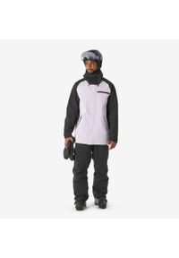 DREAMSCAPE - Kurtka narciarska i snowboardowa męska Quechua 500 Long. Kolor: fioletowy, wielokolorowy, czarny. Materiał: materiał. Sezon: zima. Sport: narciarstwo, snowboard
