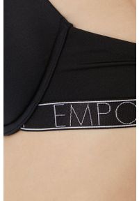 Emporio Armani Underwear biustonosz 164394.2R235 kolor czarny gładki. Kolor: czarny. Materiał: materiał. Rodzaj stanika: biustonosz z fiszbinami. Wzór: gładki #2