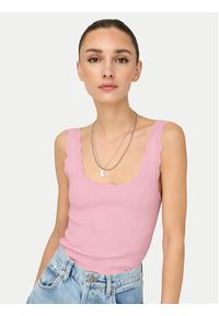JDY Top Nanna 15290585 Różowy Slim Fit. Kolor: różowy. Materiał: wiskoza #2