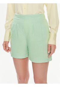 Vero Moda Szorty materiałowe Jesmilo 10279694 Zielony Regular Fit. Kolor: zielony. Materiał: len, wiskoza