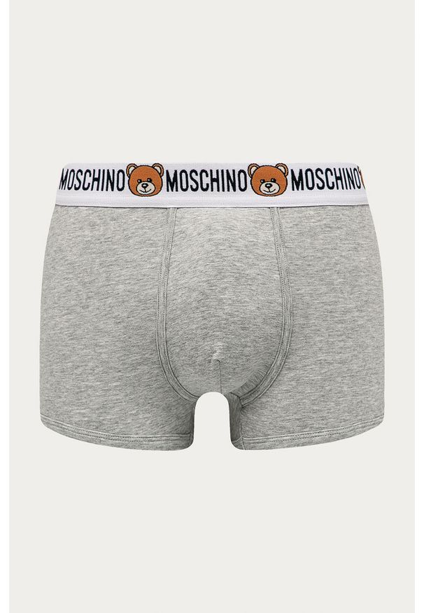 Moschino Underwear - Bokserki (2 pack). Kolor: szary. Materiał: bawełna, dzianina, elastan. Wzór: gładki