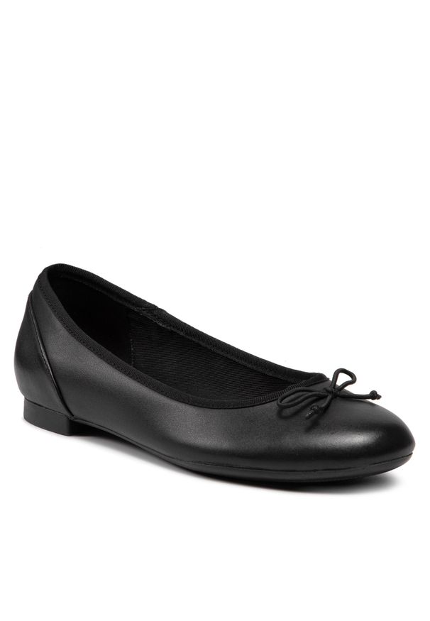 Baleriny Clarks Couture Bloom 261154854 Black Leather. Kolor: czarny