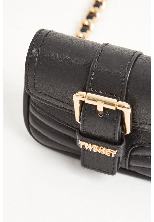 Twinset Milano - NERKA TWINSET. Wzór: gładki, aplikacja. Materiał: zdobione, skórzane. Styl: wizytowy, elegancki, casual