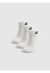 4f - 4F Skarpetki krótkie (3-pack) dziewczęce - białe 38-40. Kolor: biały #1