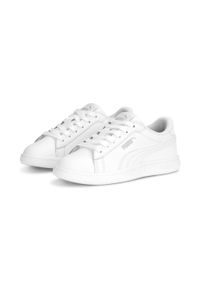 Puma - Dziecięce buty Smash 3.0 L PUMA. Kolor: biały, szary, wielokolorowy. Sport: bieganie