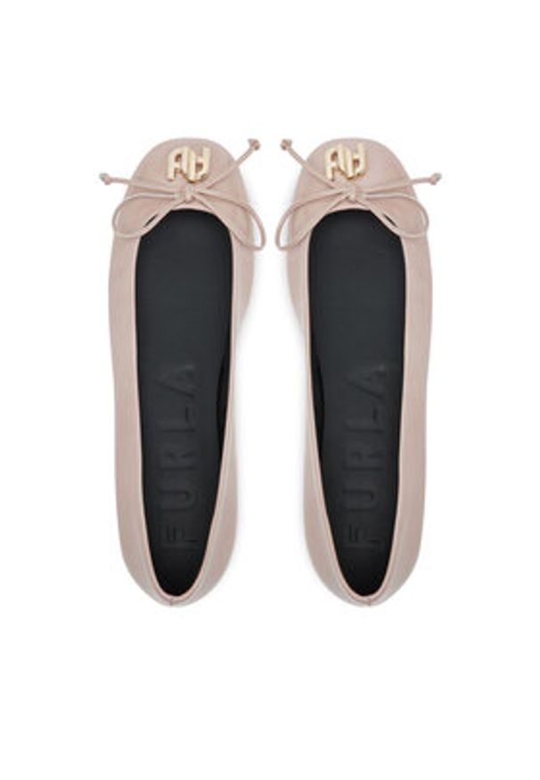 Furla Baleriny Ballet Ballerina YJ00BAL W36000 3378S Beżowy. Kolor: beżowy. Materiał: skóra