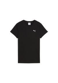 Puma - Damska koszulka prążkowana ESS ELEVATED PUMA Black. Kolor: czarny. Materiał: prążkowany. Wzór: haft