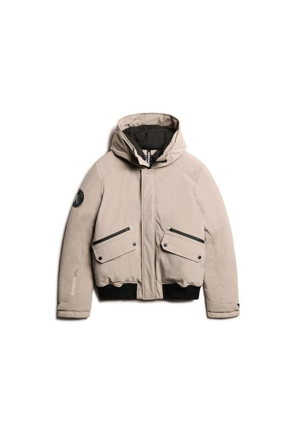 Kurtka bomber утеплена Superdry City. Kolor: beżowy. Długość rękawa: długi rękaw