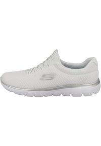 skechers - Buty do chodzenia damskie Skechers Summits. Zapięcie: sznurówki. Kolor: biały. Materiał: materiał, syntetyk. Szerokość cholewki: normalna. Sport: turystyka piesza