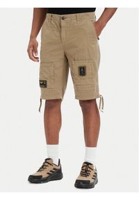 Aeronautica Militare Szorty materiałowe 261BE0041UCT01122 Beżowy Regular Fit. Kolor: beżowy. Materiał: bawełna #1