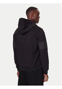 Karl Lagerfeld - KARL LAGERFELD Bluza 705000 554902 Czarny Regular Fit. Typ kołnierza: dekolt w karo. Kolor: czarny. Materiał: syntetyk