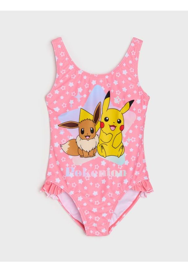 Sinsay - Kostium kąpielowy Pokémon - pomarańczowy. Kolor: pomarańczowy