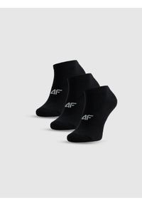 4f - 4F Skarpetki krótkie (3-pack) damskie - czarne 35-38. Kolor: czarny. Materiał: bawełna. Wzór: prążki. Sport: turystyka piesza #1