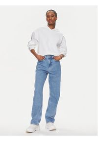 Calvin Klein Jeans Bluza Logo Elastic Hoodie J20J223078 Biały Regular Fit. Kolor: biały. Materiał: syntetyk #4