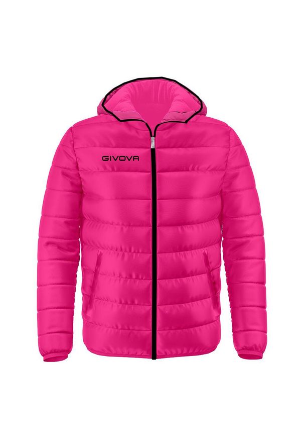 Unisex Sportowa Kurtka Givova Oanda XL - Komfort i Styl. Kolor: różowy. Materiał: puch. Sport: turystyka piesza, fitness