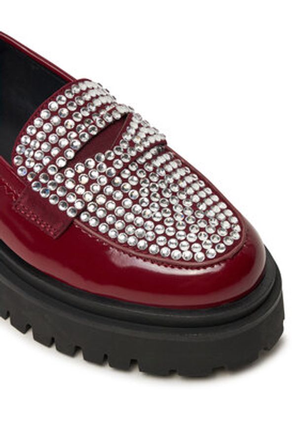 Steve Madden Loafersy Longhaul SM11003448 Bordowy. Kolor: czerwony. Materiał: skóra